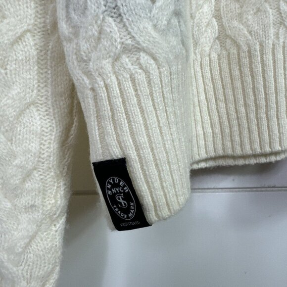 Todd Snyder 100% Lambswool Cable Crewneck Pullover Sweater Ivory sz L - Picture 9 of 9